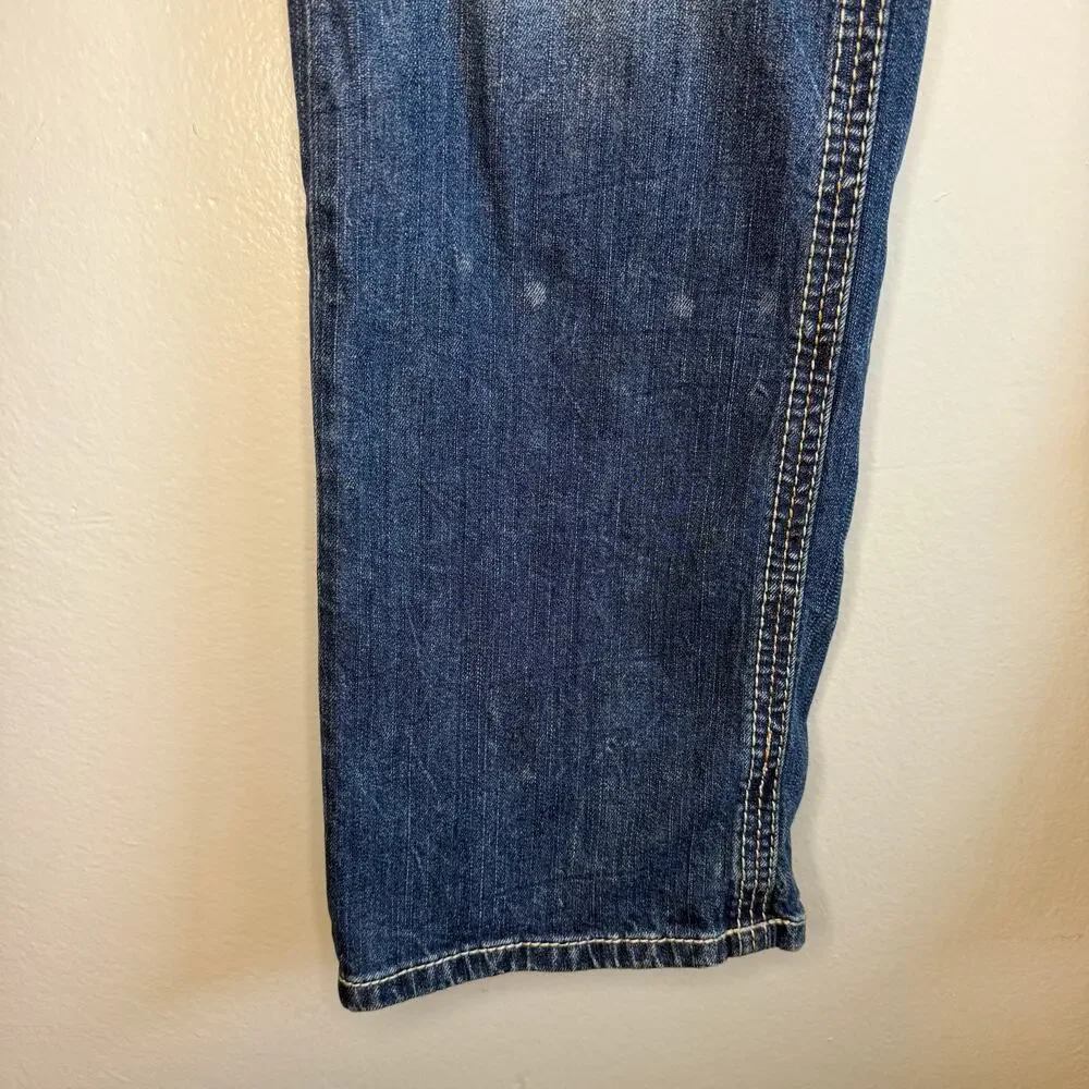 Affliction Jeans Men's Y2K Ace Straight Slim Flex Stretch Blue Denim 38 x 33